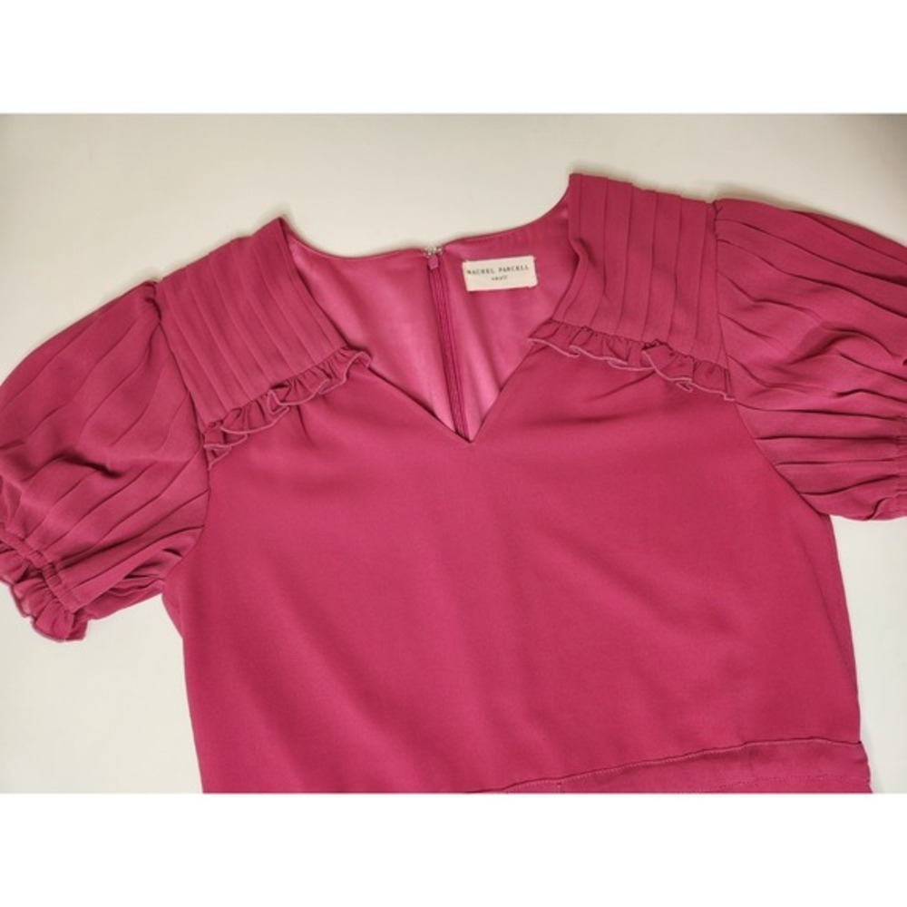 Rachel Parcell Pink Tiered Puff Sleeve Dress‎ Womens Size Small